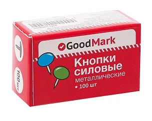 Кнопки силовые цветные GoodMark, 100 штук 240840