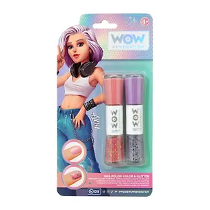 Набор из 2х лаков для ногтей с блестками (Розово-Сиреневый) (WOW) (4г,5г) (WOW00013v) 3120200