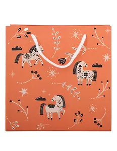 Пакет А5 20*20 "Lucky"красный, НГ, бум.мат.ламинат