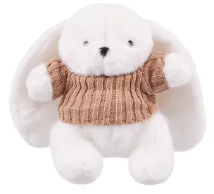 Мягкая игрушка Зайка белый в свитере (20см) (14-0753-202505-T23) 3103138