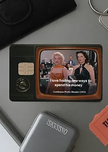 Наклейка матовая на банковскую карту ISKVSSNO  "His money"