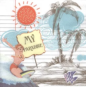 Наб. салф. для декупажа На пляже (210856/211322) (2шт) (упаковка)