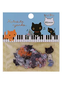 Наклейки ПВС коты,8,5 х 9 см, 80 шт, 10 дизайнов