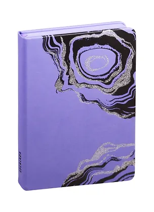 Ежедневник недат. А5 120л Виннер сиреневый, кожзам, тв. переплет, глиттер, офсет, ляссе 255544