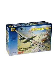 Сборная модель ЗВЕЗДА, Советский пикирующий бомбардировщик Пе-2 1/48 4809