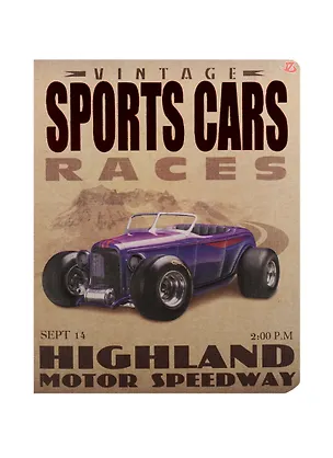 Тетрадь в клетку Academy Style, "Старинные авто", 48 листов, в ассортименте 240564