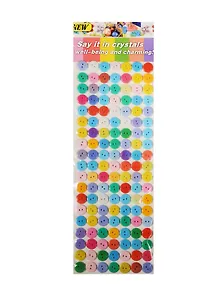 Набор для творчества, Наклейки пуговицы, 133шт, 1.1см, микс цветов