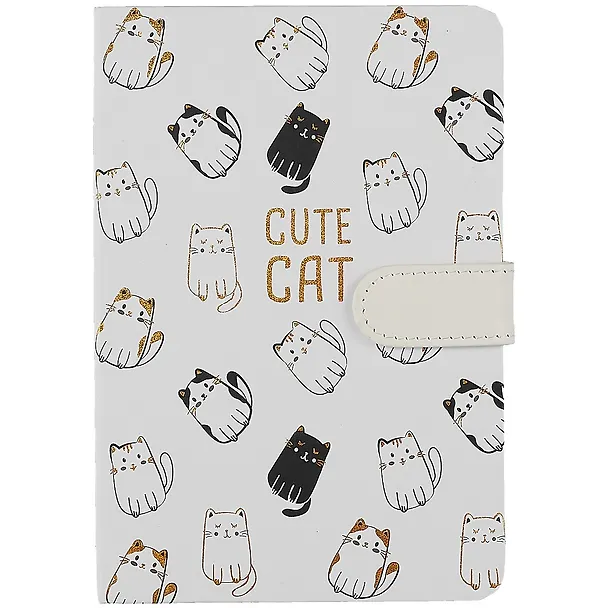Блокнот с магнитной застежкой Котики Cute Сat (256стр) (13х19) 2869470 — 1