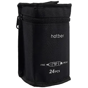 Маркеры для скетчинга 24цв Terra Colora двусторонние на спиртовой основе, пулевидный/клиновидный наконечники, тканев.чехол, Hatber