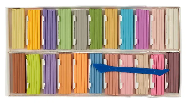 Пластилин 22цв 330гр "BRAUBERG KIDS" пастельный, к/к, стек, Луч 3038156 — 3
