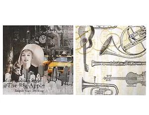 Набор для творчества,Салфетки для декупажа, Мелодия старого города - 2 шт.