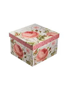 Коробка подарочная "Пион" 15.5*15.5*13 квадратная, картон, Вейксинг