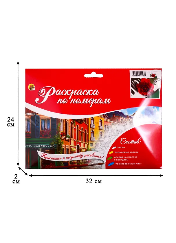 Набор ТМ Рыжий Кот Раскраска на картоне A4 Прекрасная роза (Арт. Р-2443) 2808998 — 3
