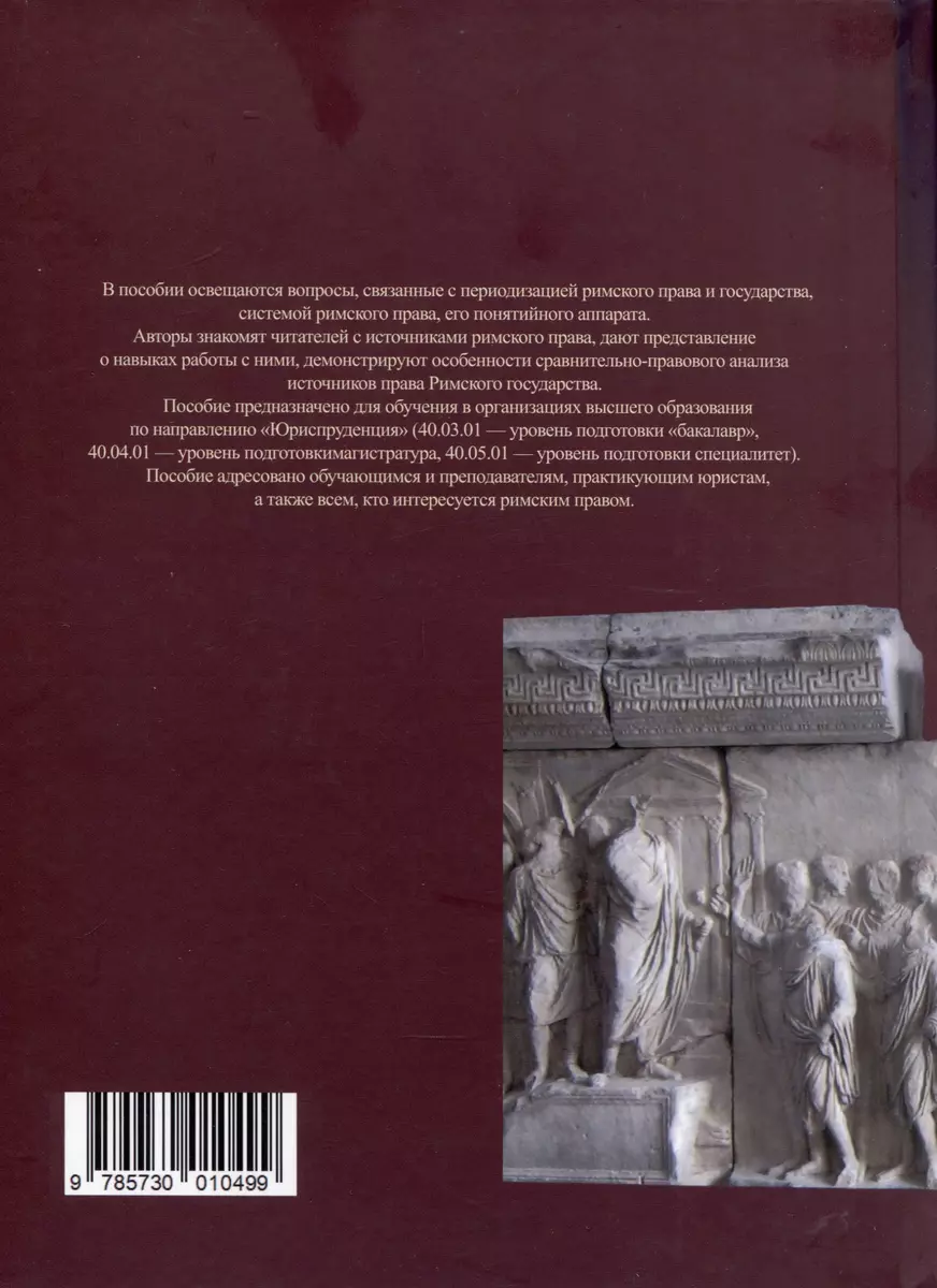 Введение в римское право. Понятие, система, источники (Светлана Крицкая,  Яна Салогуб) - купить книгу с доставкой в интернет-магазине «Читай-город».  ISBN: 978-5-7300-1049-9