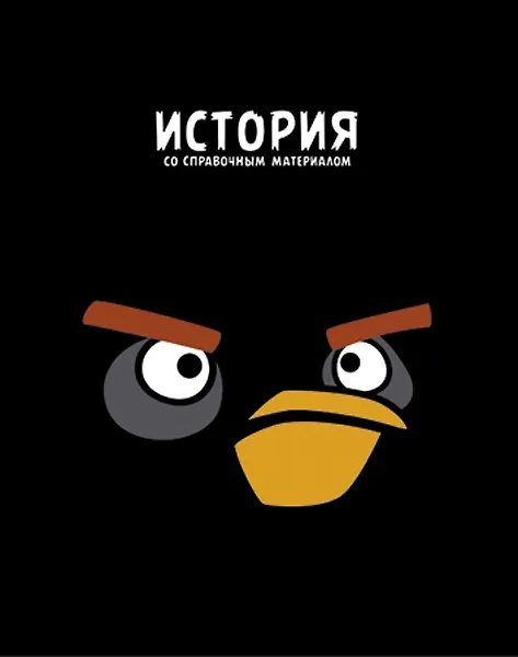 Тетрадь 48л кл. ТЕМА "ANGRY BIRDS" История выб.лак, справ.мат-лы, Hatber 229160 — 1