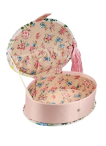 Шкатулка овал с кисточкой текстиль Ботаника (17х13х5) (40937)