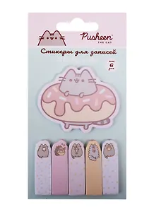 Блоки для записей самоклеящиеся 06шт*20л "Pusheen" подвес, инд.уп.