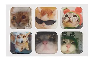 3D стикеры "Котики-1" (6шт)