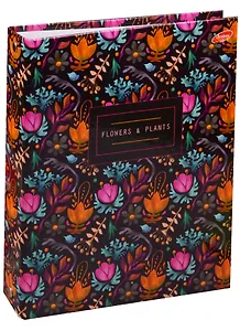 Тетрадь на кольцах в клетку Academy Style, Flowers and Plants, 100 листов