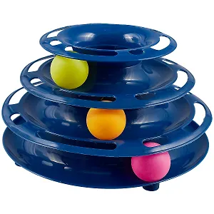 Игрушка для кошек Пирамида с 3 шариками (15x24x13)