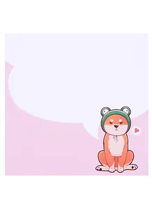 Блок для записей 85*85мм 100л "Cute dog", бумажный, инд. уп., MESHU