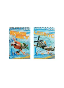 Блокнот А6 40л "Planes" склейка, нелин.блок, полн.УФ-лак, ассорти, Disney