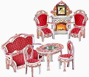 УБ 090 Набор мебели Гостиная (пазл 3D) (коробка)