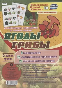 Игровой комплект с мнемосхемами по речевому развитию "Ягоды. Грибы". Старшая группа