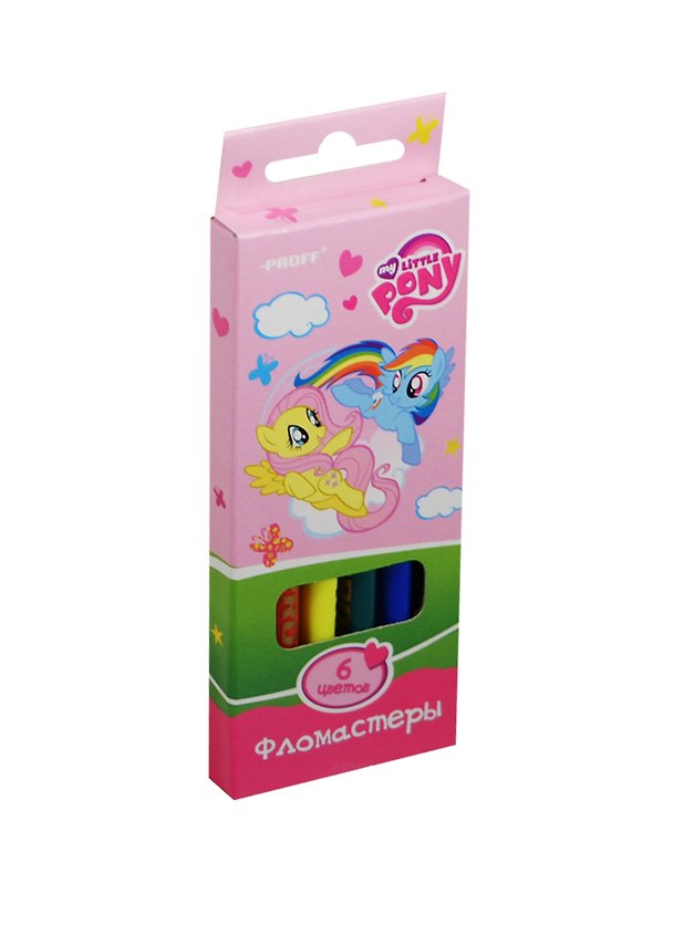 Фломастеры 06цв "My little pony" вент.колпачок, к/к, Proff 228999 — 1