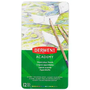 Карандаши цветные акварельные «Academy watercolor», Derwent, 12 цветов