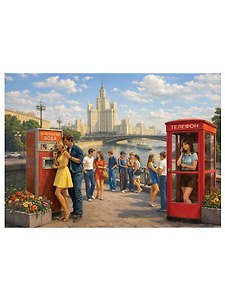 ПАЗЛЫ 1000 элементов. СССР. СТУДЕНТЫ НА НАБЕРЕЖНОЙ (Арт. Ф1000-9635)