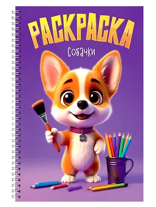 Книга Раскраска. Собачки ()