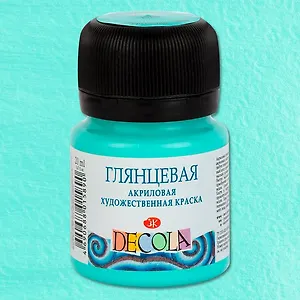 Краска акриловая мята 20мл "Декола" глянцевая, ЗХК