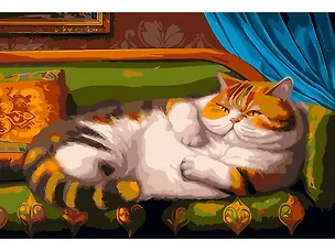 Холст с красками по номерам "Вальяжный кот", 30 х 40 см 3004298