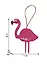 Заготовки Фламинго розовые 2 шт в пакете с подвесом на бечевке, 7х7,9 х 0,8 см(дерево) — 2644149 — 2