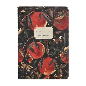 Записная книжка А6 32л лин. "FLORA.Гранат" мат.лам.soft-touch, фольга, скрепка, Bruno Visconti
