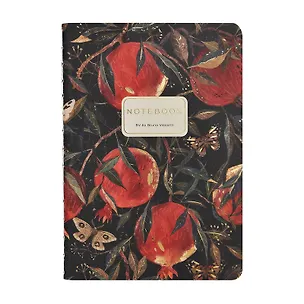 Записная книжка А6 32л лин. "FLORA.Гранат" мат.лам.soft-touch, фольга, скрепка, Bruno Visconti 3158908