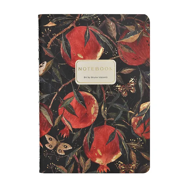 Записная книжка «Flora. Гранат» А6, 32 листа в линейку, скрепка, Bruno Visconti 3158908 — 1