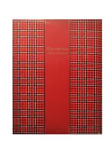 Портфолио школьника А4 "ШОТЛАНДИЯ БОРДО" тв.карт.обложка, поролон, глянц.ламинация, тиснение фольгой, 20 файлов, 7 карт.листов, инд.уп., Феникс