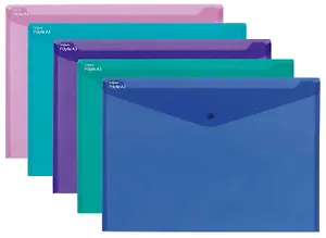 Папка,пластик, Snopake, Polyfile, А3, прозр., однотон., в ассорти