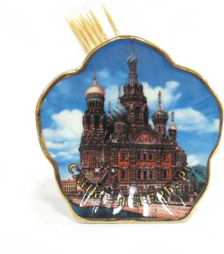 Сувенир, Акм, Подставка, Ракушка, Спас-На-Крови, для зубочисток, керамика 302202 — 1
