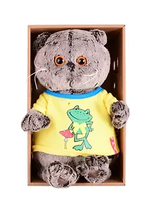 Игрушка мягкая Budi Basa, Басик в футболке с принтом Лягушонок (22 см) (Ks22-134)
