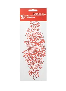 Трафарет пластик многоразовый Бордюр Рококо Музыка (АН3836300) (Б-039) (10х23 см) (упаковка)