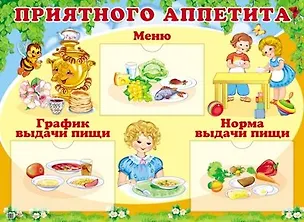 Стенд ПРИЯТНОГО АППЕТИТА (формат А2) 3 пласт. кармана 230х158 мм 347095