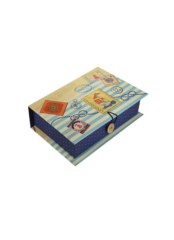 Шкатулка-книга с пуговицей картон Пляж (22х16х7) (36503) 2469048 — 1