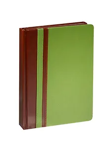 Ежедневник недат. А5 160л "Свепа" светло-зелен./"Сариф" коричневый, кожзам, обл.поролон, офсет, ляссе, цветной обрез, Escalada