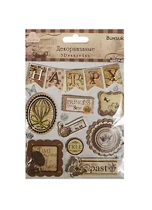 3D декоративные наклейки Винтаж (СР-43) (Рукоделие) (упаковка)