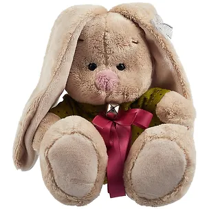 Мягкая игрушка Зайка Ми в комбинезоне в горошек (15 см) (SidX-423) 2877616