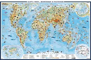 Книга Карта мира для детей А0+ (очень большая; физическая) ()