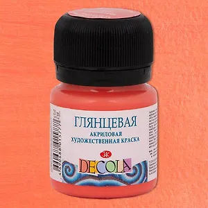 Краска акриловая коралловая 20мл "Декола" глянцевая, ЗХК